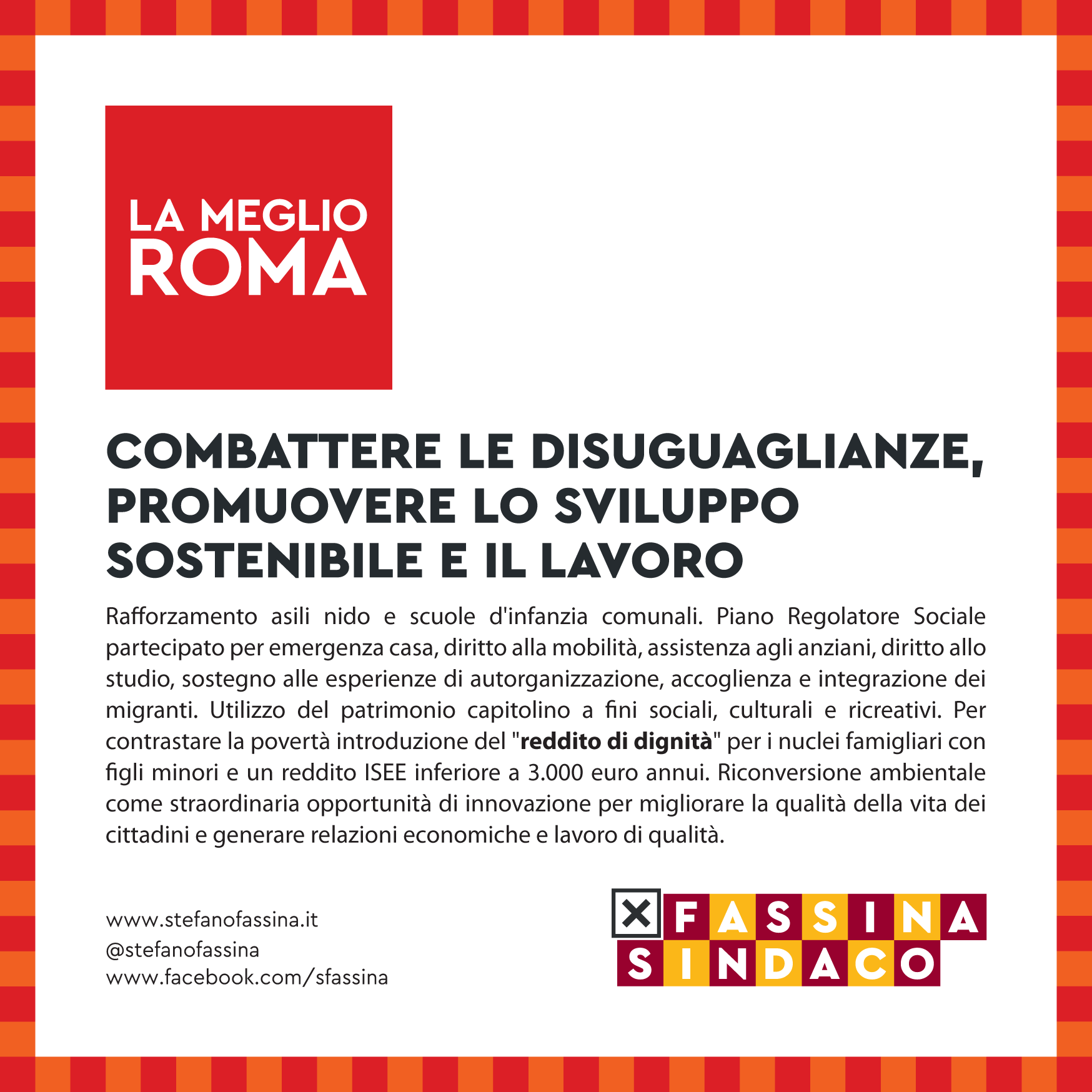 Stefano Fassina, amministrative 2016, programma